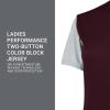 Russell Athletic 2-Button Color Block Jersey-Stylish Short Sleeve Baseball & Softball Shirt for Active Women(Maroon/Baseball Grey)