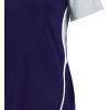 Russell Athletic 2-Button Color Block Jersey-Stylish Short Sleeve Baseball & Softball Shirt for Active Women(Purple/Baseball Grey)