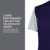 Russell Athletic 2-Button Color Block Jersey-Stylish Short Sleeve Baseball & Softball Shirt for Active Women(Purple/Baseball Grey)