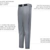 Russell Athletic Boys Youth Piped Baseball Pant – Comfort, Style and Durability(Baseball Grey/Navy)
