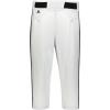 Russell Athletic Boys Youth Solid Diamond Series Baseball Knicker 2.0-Stylish Knee-Length Pants(White/Black)