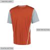 Russell Athletic Boy’s Youth Two-Button Placket Baseball Jersey Cool, Stay Dry with Mesh Inserts & Moisture Wicking(Burnt Orange/Baseball Grey)