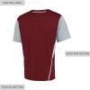 Russell Athletic Boy’s Youth Two-Button Placket Baseball Jersey Cool, Stay Dry with Mesh Inserts & Moisture Wicking(Cardinal/Baseball Grey)