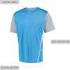 Russell Athletic Boy’s Youth Two-Button Placket Baseball Jersey Cool, Stay Dry with Mesh Inserts & Moisture Wicking(Columbia Blue/Baseball Grey)