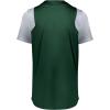 Russell Athletic Boy’s Youth Two-Button Placket Baseball Jersey Cool, Stay Dry with Mesh Inserts & Moisture Wicking(Dark Green/Baseball Grey)