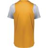 Russell Athletic Boy’s Youth Two-Button Placket Baseball Jersey Cool, Stay Dry with Mesh Inserts & Moisture Wicking(Gold/Baseball Grey)