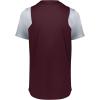 Russell Athletic Boy’s Youth Two-Button Placket Baseball Jersey Cool, Stay Dry with Mesh Inserts & Moisture Wicking(Maroon/Baseball Grey)