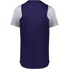 Russell Athletic Boy’s Youth Two-Button Placket Baseball Jersey Cool, Stay Dry with Mesh Inserts & Moisture Wicking(Purple/Baseball Grey)
