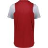 Russell Athletic Boy’s Youth Two-Button Placket Baseball Jersey Cool, Stay Dry with Mesh Inserts & Moisture Wicking(True Red/Baseball Grey)