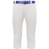 Russell Athletic Girls Deck Softball Knicker: Belt Loop Pants with Pockets-Premium Quality for Active Play(White)