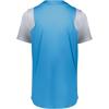 Russell Athletic Men’s Adult Performance Two-Button Color Block Baseball Jersey: Step Up Your Game with Comfort and Style(Columbia Blue/Baseball Grey)