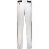 Russell Athletic Piped Change Up Baseball Pant – Comfort and Performance Ideal for Baseball, Softball, and Fastpitch(White/True Red)