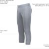 Russell Athletic Women’s FlexStretch Softball Pant – Belt Loop Design, Pockets Included for Ultimate Comfort and Style(Baseball Grey)