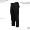 Russell Athletic Women’s FlexStretch Softball Pant – Belt Loop Design, Pockets Included for Ultimate Comfort and Style(Black)
