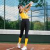 Russell Athletic Women’s FlexStretch Softball Pant – Belt Loop Design, Pockets Included for Ultimate Comfort and Style(Black)
