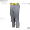 Russell Athletic Women’s Flexstretch Softball Pants with Belt Loops-Fastpitch & Baseball Ready(Baseball Grey)
