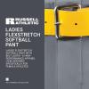 Russell Athletic Women’s Flexstretch Softball Pants with Belt Loops-Fastpitch & Baseball Ready(Baseball Grey)