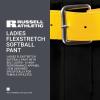 Russell Athletic Women’s Flexstretch Softball Pants with Belt Loops-Fastpitch & Baseball Ready(Black)
