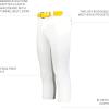 Russell Athletic Women’s Flexstretch Softball Pants with Belt Loops-Fastpitch & Baseball Ready(White)