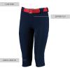 Russell Athletic Women’s Low-Rise Knicker Pants with Belt & Back Pockets-Ideal Baseball, Fastpitch, Softball Bottoms(Navy)