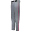 Russell Athletic Boys Youth Piped Baseball Pant – Comfort, Style and Durability(Baseball Grey/True Red)