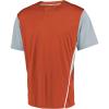 Russell Athletic Boy’s Youth Two-Button Placket Baseball Jersey Cool, Stay Dry with Mesh Inserts & Moisture Wicking(Burnt Orange/Baseball Grey)
