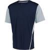 Russell Athletic Boy’s Youth Two-Button Placket Baseball Jersey Cool, Stay Dry with Mesh Inserts & Moisture Wicking(Navy/Baseball Grey)