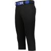 Russell Athletic Girls Deck Softball Knicker: Belt Loop Pants with Pockets-Premium Quality for Active Play(Black)
