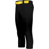 Russell Athletic Women’s Flexstretch Softball Pants with Belt Loops-Fastpitch & Baseball Ready(Black)