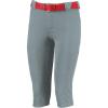 Russell Athletic Women’s Low-Rise Knicker Pants with Belt & Back Pockets-Ideal Baseball, Fastpitch, Softball Bottoms(Baseball Grey)
