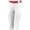 Russell Athletic Women’s Low-Rise Knicker Pants with Belt & Back Pockets-Ideal Baseball, Fastpitch, Softball Bottoms(White)
