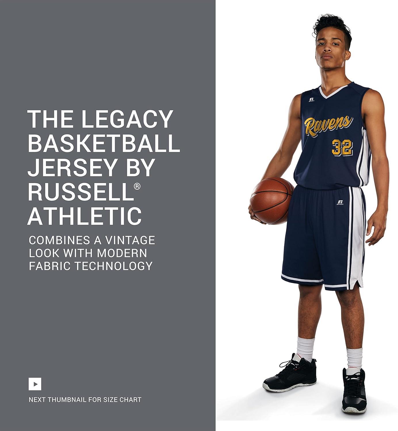 imageRussell Athletic Mens Legacy Basketball JerseyCardinalWhite