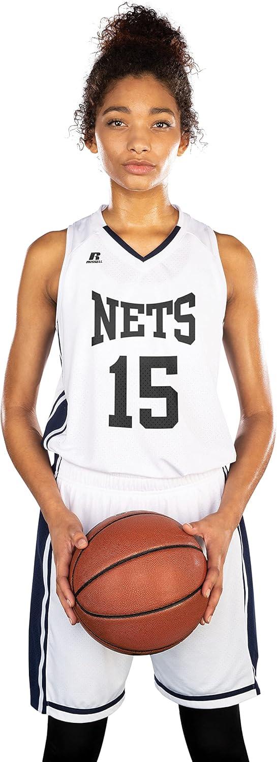 imageRussell Athletic Womens Ladies Legacy Basketball JerseyPurpleWhite