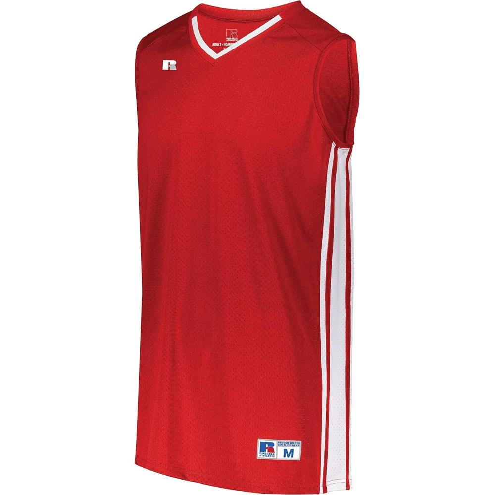imageRussell Athletic Boys Youth Legacy Basketball JerseyTrue RedWhite