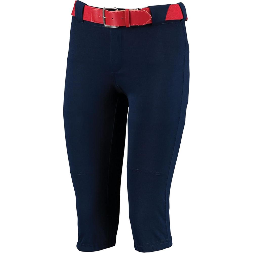imageRussell Athletic Girls Knicker Softball Pants  Belted with Back Pockets Low Rise Style for Comfort on The FieldNavy