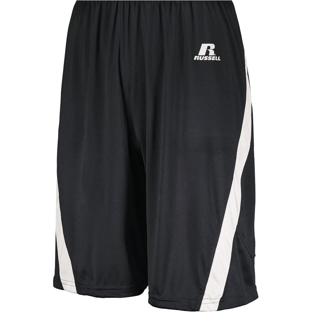 imageRussell Athletic Mens Athletic Cut Basketball ShortsStealthWhite