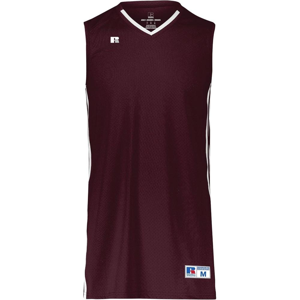 imageRussell Athletic Mens Legacy Basketball JerseyMaroonWhite