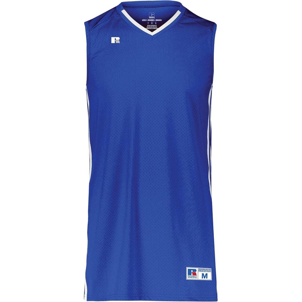 imageRussell Athletic Mens Legacy Basketball JerseyRoyalWhite