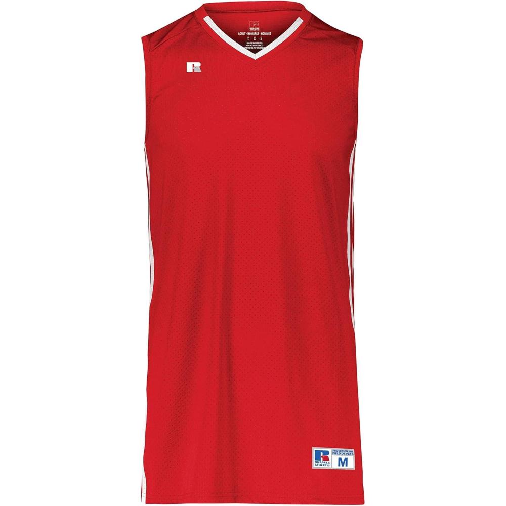 imageRussell Athletic Mens Legacy Basketball JerseyTrue RedWhite