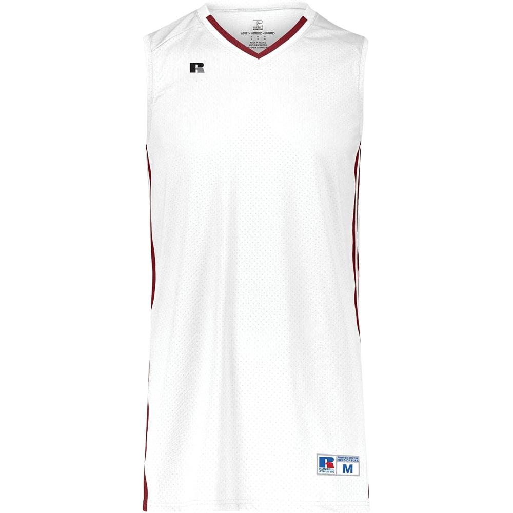 imageRussell Athletic Mens Legacy Basketball JerseyWhiteCardinal