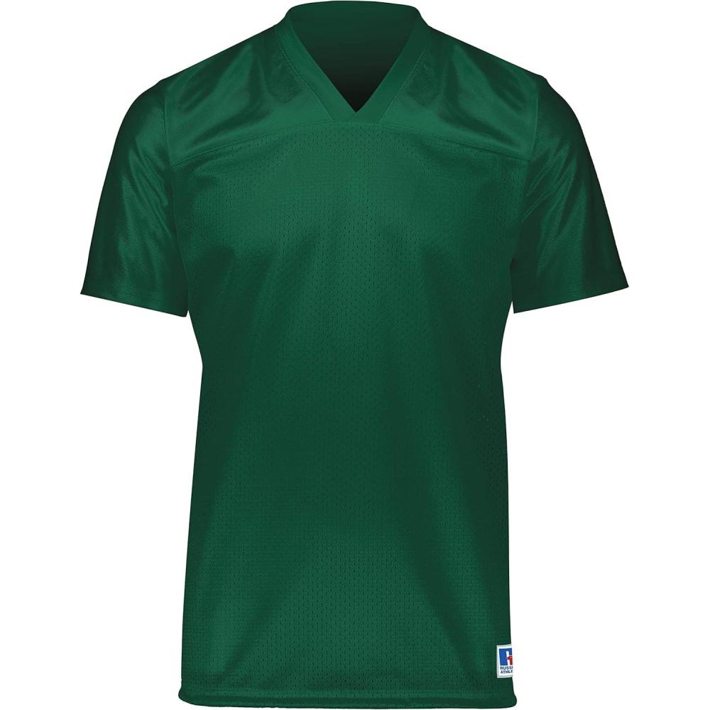 imageRussell Athletic Solid Flag Lightweight Football Jersey for Men Ideal for Game Day and TrainingDark Green