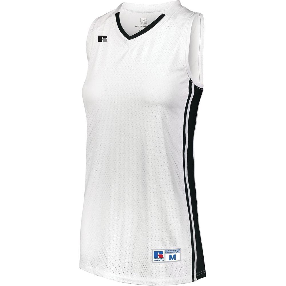 imageRussell Athletic Womens Ladies Legacy Basketball JerseyWhiteBlack