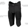 Russell Athletic Boys Integrated 7-Piece Pad Football Pant(Black)