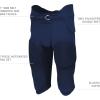 Russell Athletic Boys Integrated 7-Piece Pad Football Pant(Navy)