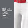 Russell Athletic Girls Knicker Softball Pants – Belted with Back Pockets Low Rise Style for Comfort on The Field(White)