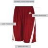 Russell Athletic Men’s Athletic Cut Basketball Shorts(True Red/White)