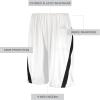 Russell Athletic Men’s Athletic Cut Basketball Shorts(White/Black)