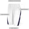 Russell Athletic Men’s Athletic Cut Basketball Shorts(White/Purple)