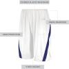Russell Athletic Men’s Athletic Cut Basketball Shorts(White/Royal)