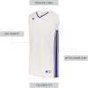 Russell Athletic Men’s Legacy Basketball Jersey(White/Purple)
